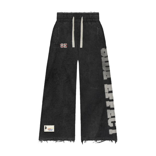 Distressed washed sweatpants